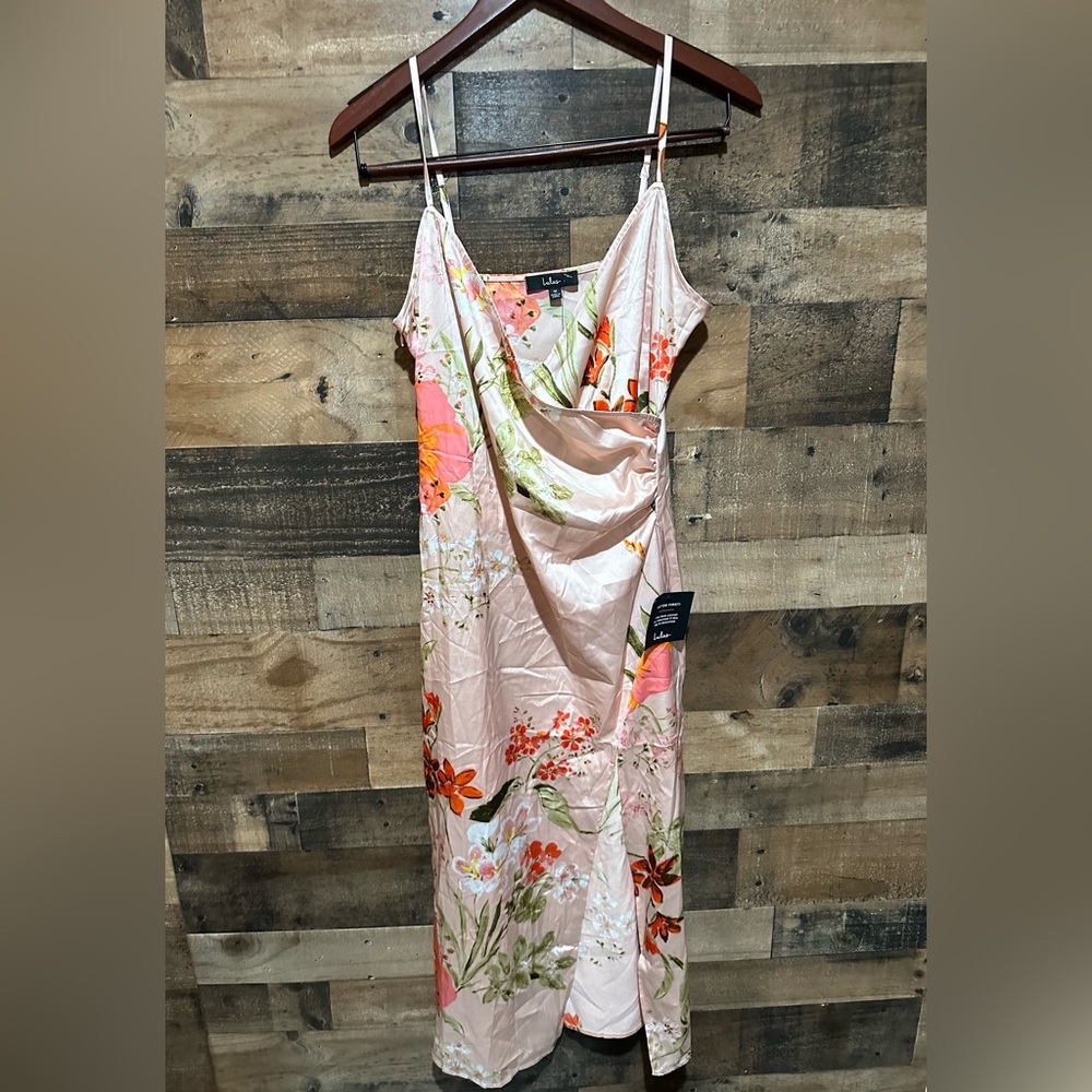 Lulu's Medium Pink Floral Dress Womens
